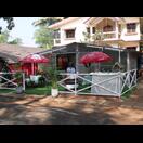 Die Freilufterweiterung des Restaurants unserer Unterkunft